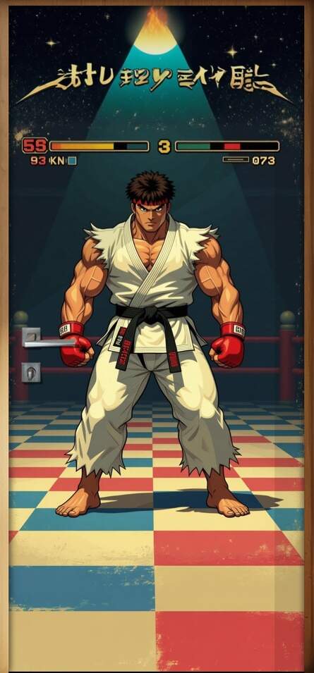Adesivo de Porta Street Fighter
