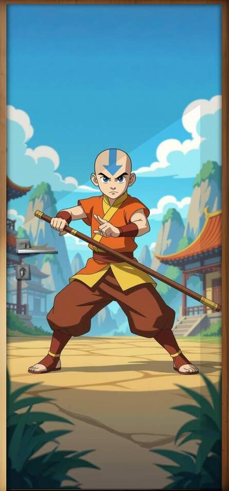Adesivo de Porta Avatar - A kenda de Aang