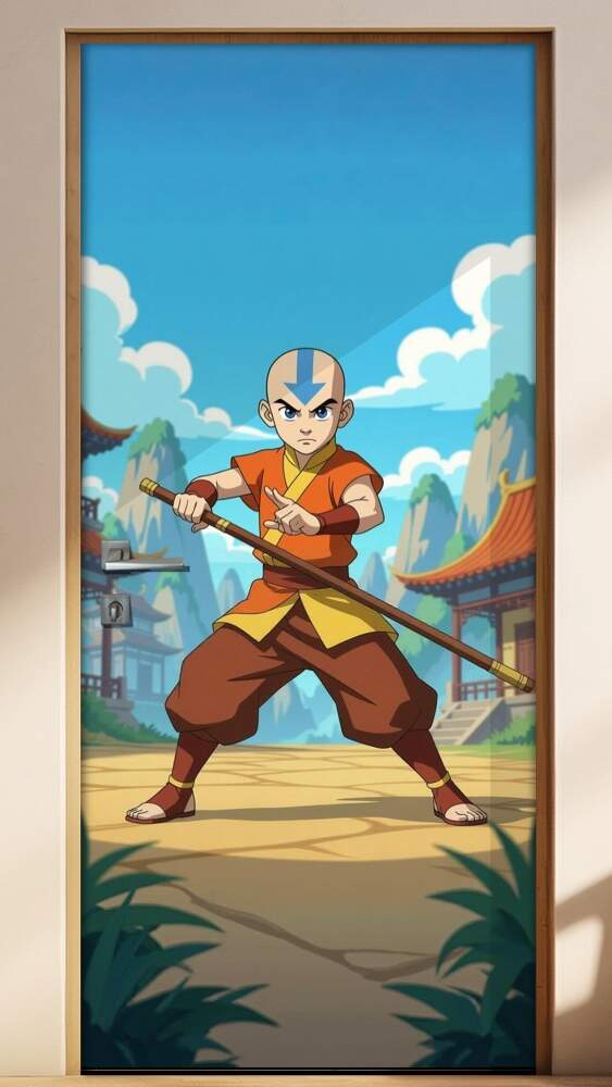 Adesivo de Porta Avatar - A kenda de Aang