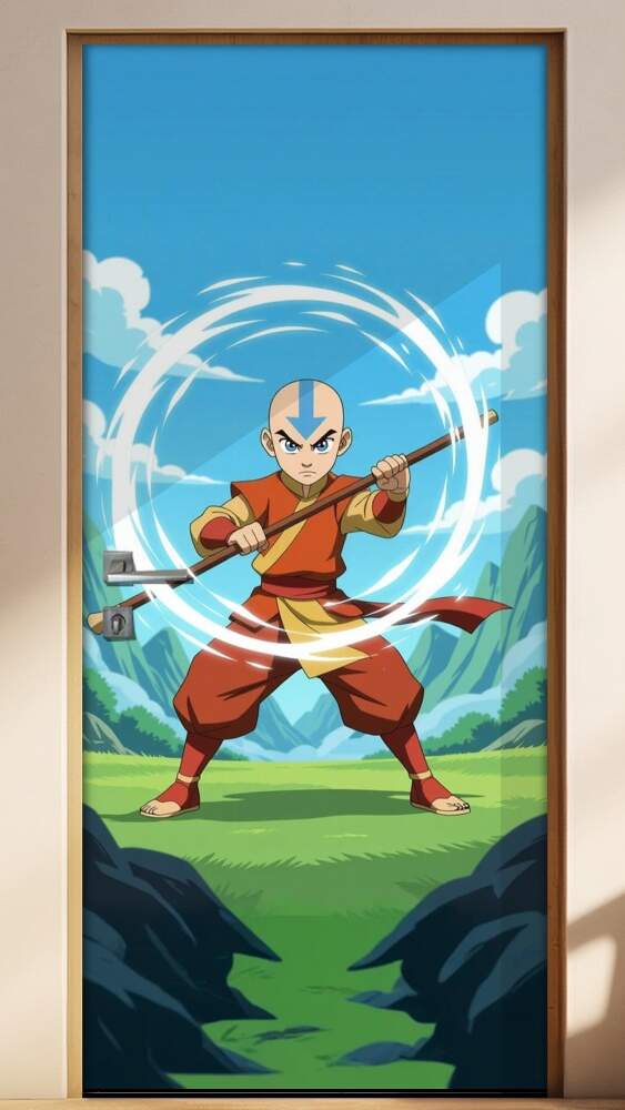 Adesivo de Porta Avatar - A kenda de Aang