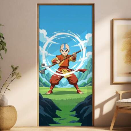 Adesivo de Porta Avatar - A kenda de Aang