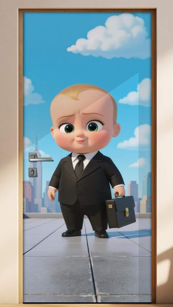 Adesivo de Porta O Poderoso Chefinho