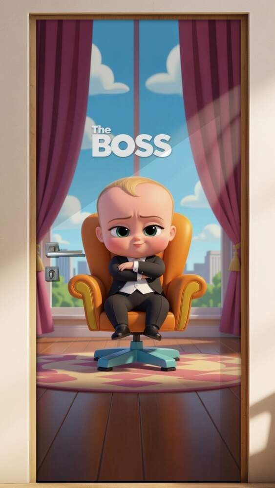 Adesivo de Porta O Poderoso Chefinho