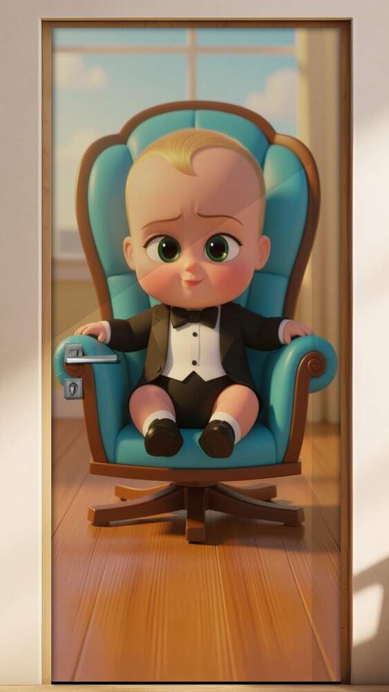 Adesivo de Porta O Poderoso Chefinho