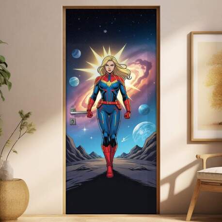 Adesivo de Porta Capit Marvel