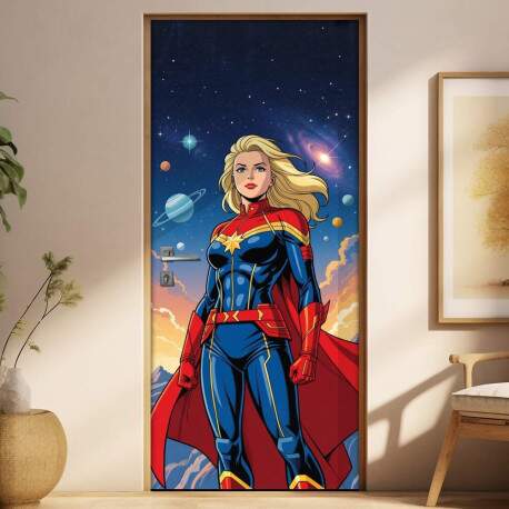 Adesivo de Porta Capit Marvel