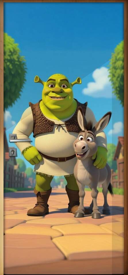 Adesivo de Porta Shrek