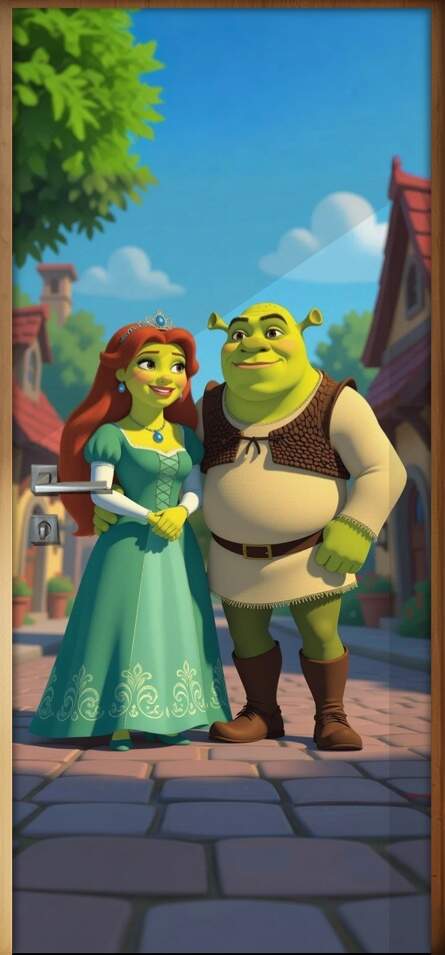 Adesivo de Porta Shrek