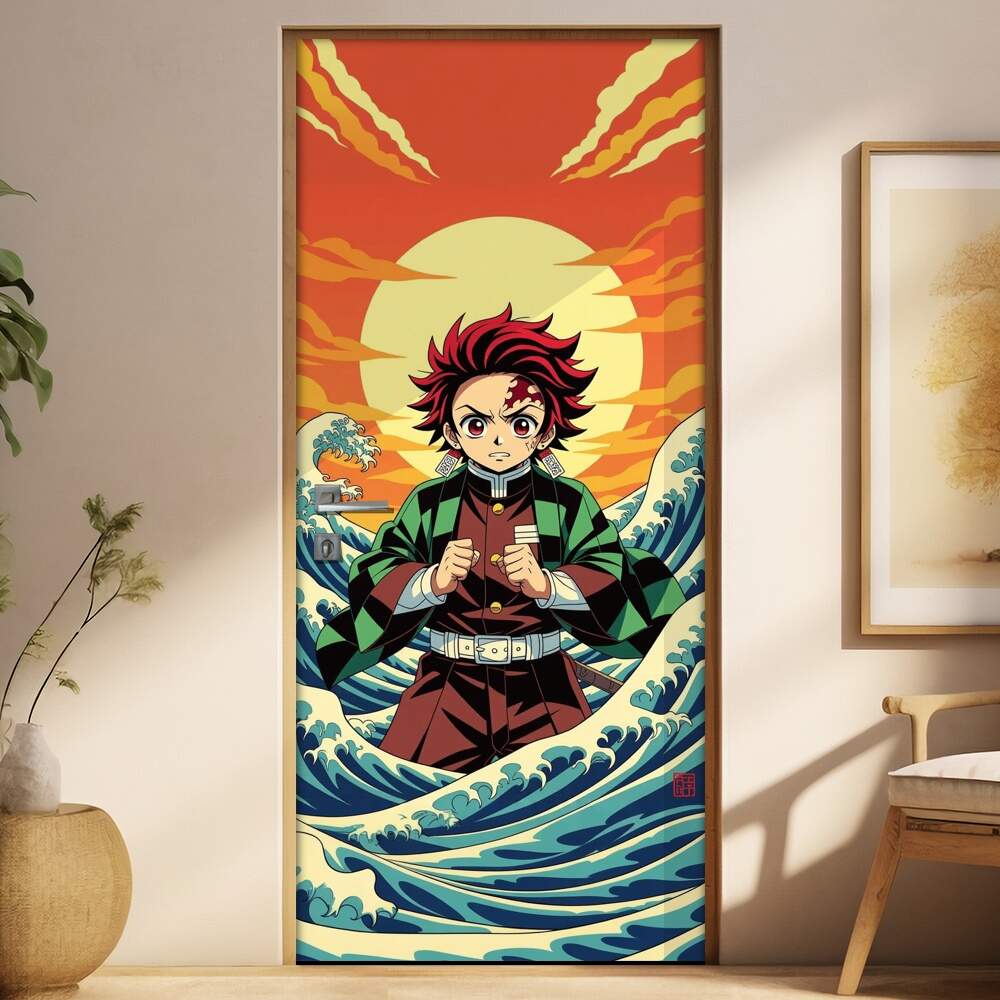 Adesivo de Porta Demon Slayer