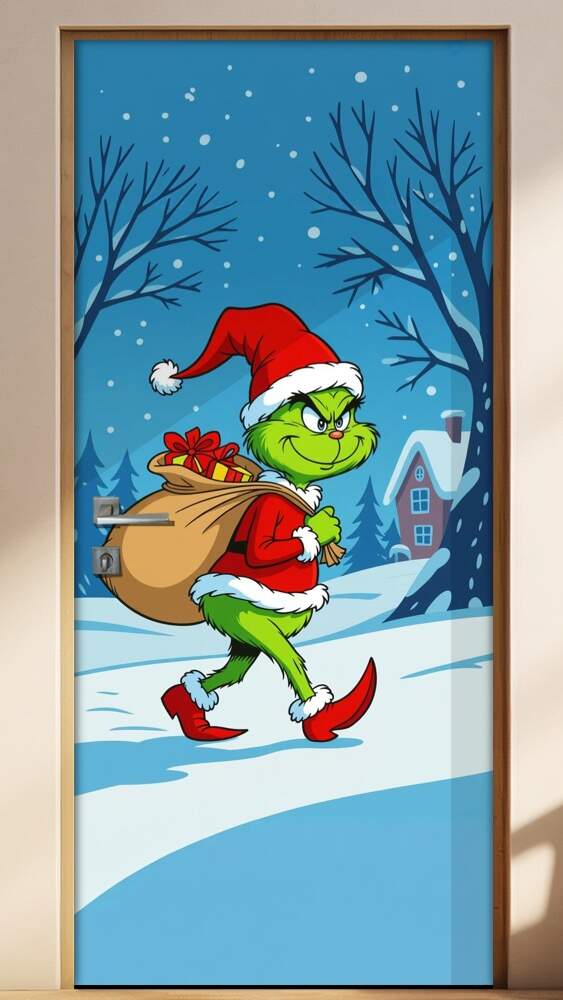 Adesivo de Porta Grinch