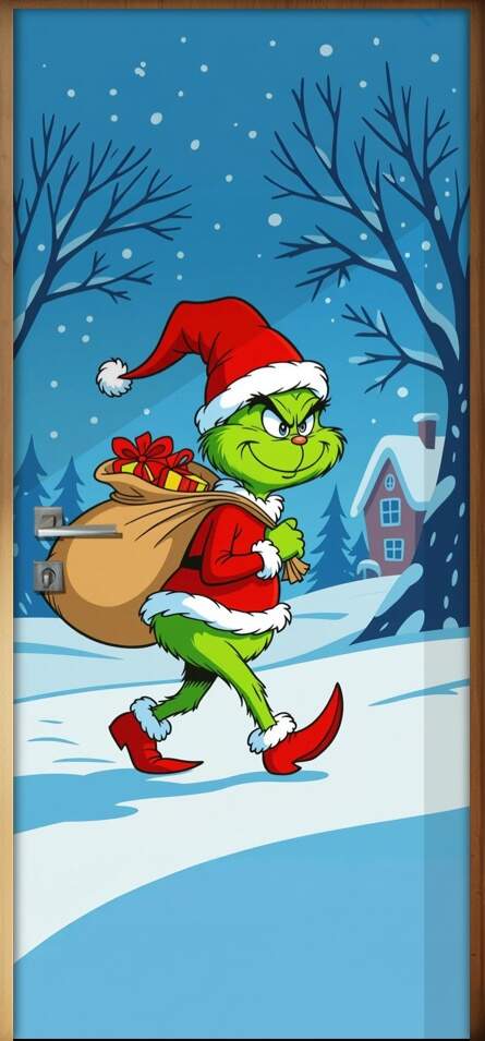 Adesivo de Porta Grinch