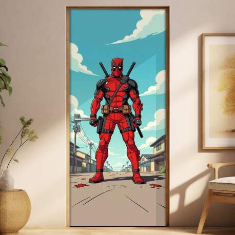 Adesivo de Porta Deadpool