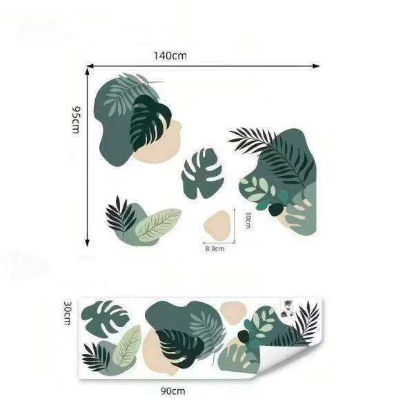 Adesivo de Parede Estilo Boho Folha de Monstera