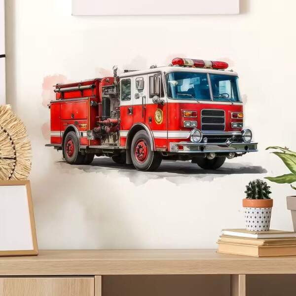 Adesivo de Parede Aventura de Bombeiros
