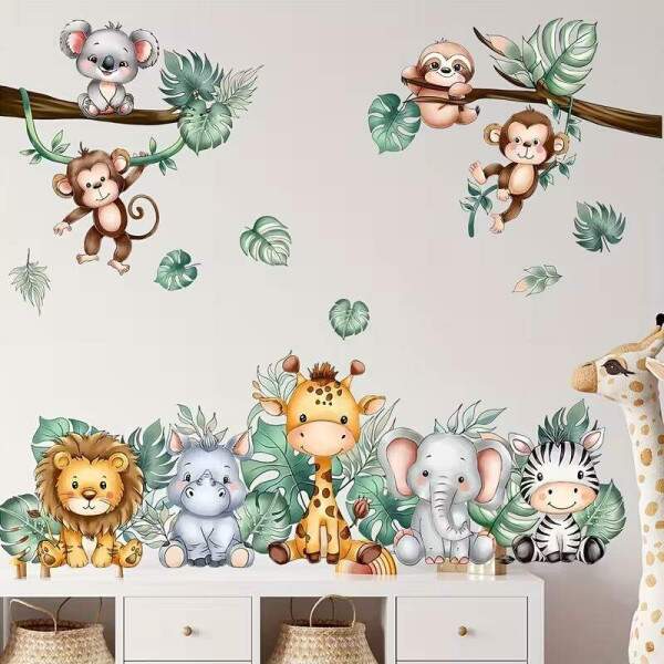 Adesivo de Parede Floresta Encantada com Animais