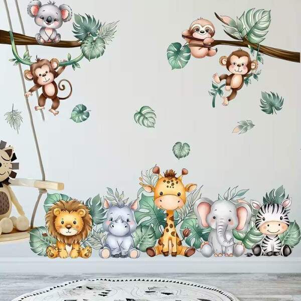 Adesivo de Parede Floresta Encantada com Animais