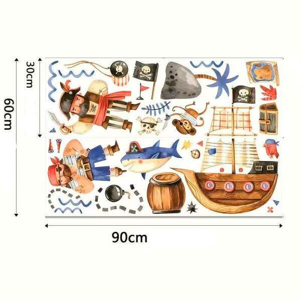Adesivo de Parede Aventura Pirata