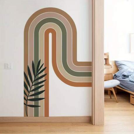 Adesivo de Parede arco-ris no estilo boho