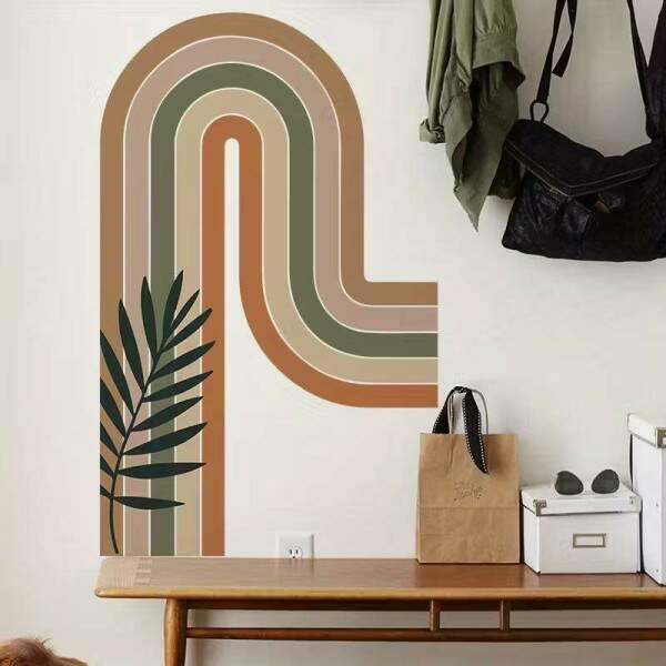 Adesivo de Parede arco-ris no estilo boho