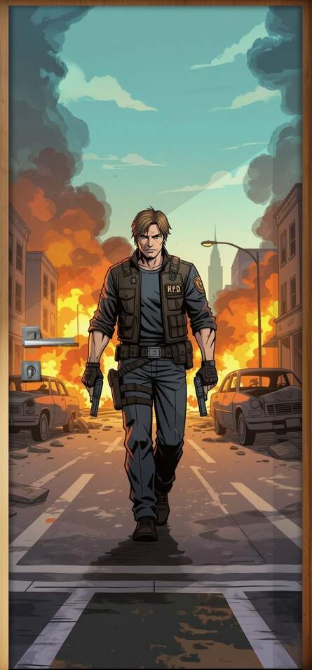 Adesivo de Porta Leon Kennedy