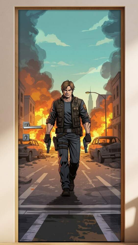 Adesivo de Porta Leon Kennedy