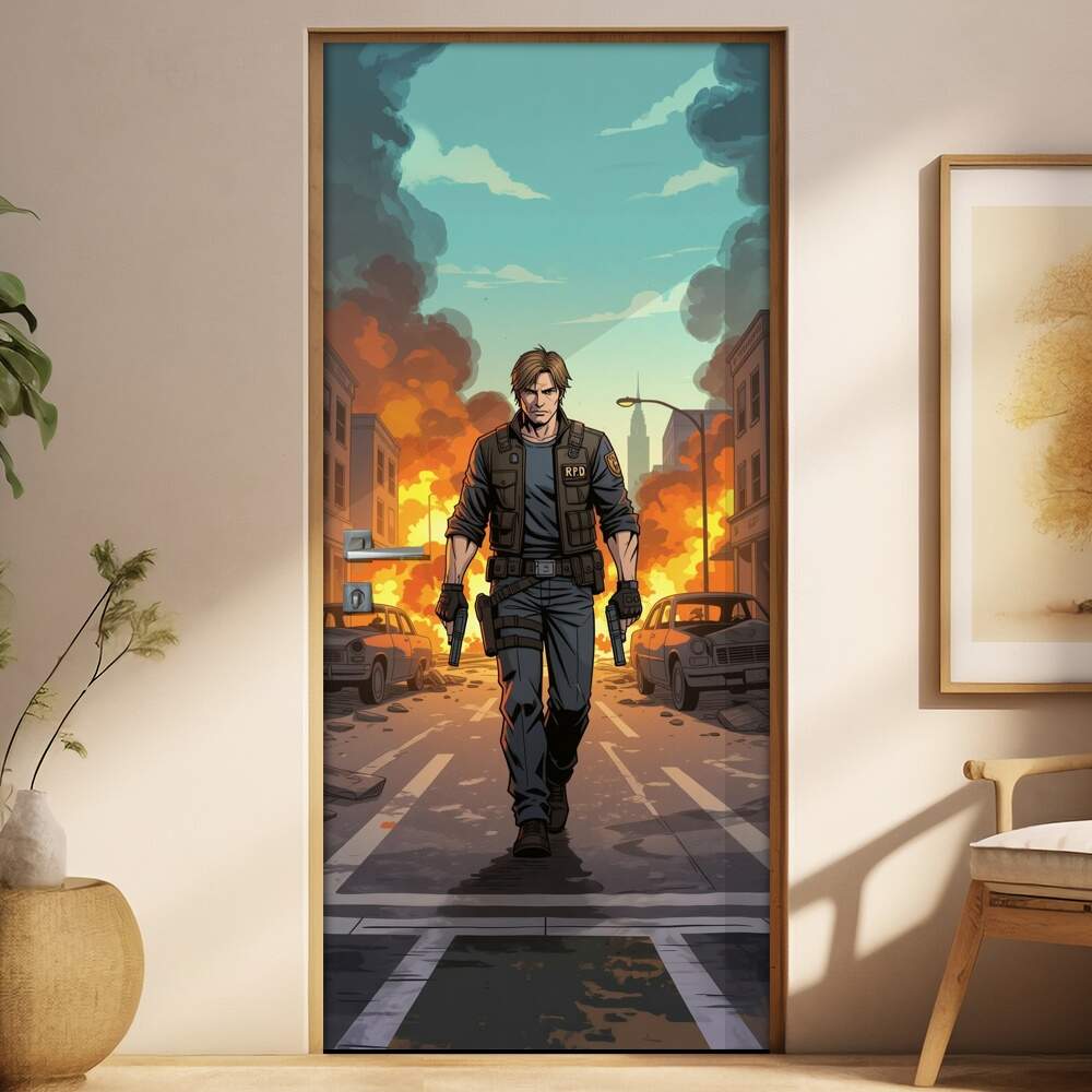 Adesivo de Porta Leon Kennedy