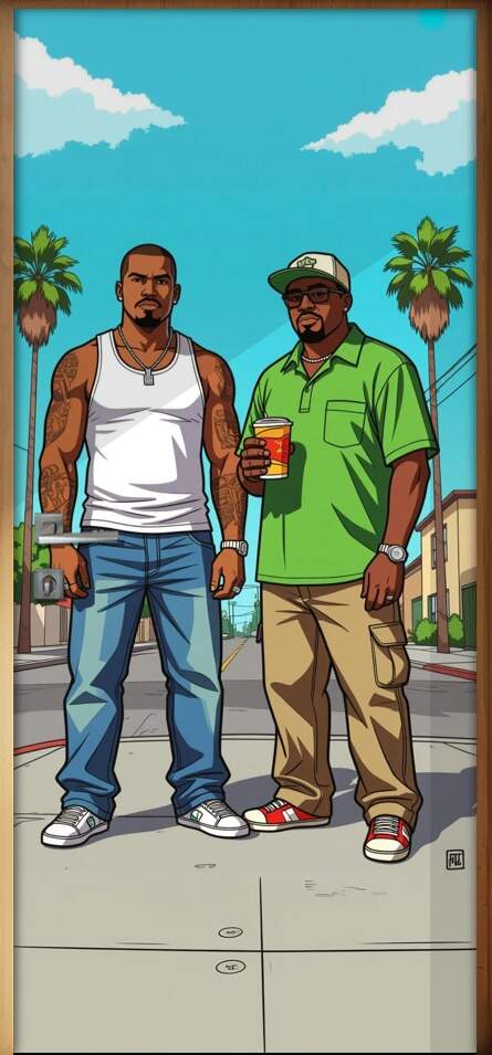 Adesivo de Porta Franklin GTA 5