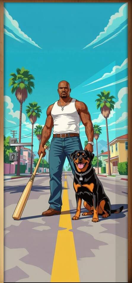 Adesivo de Porta Franklin GTA 5