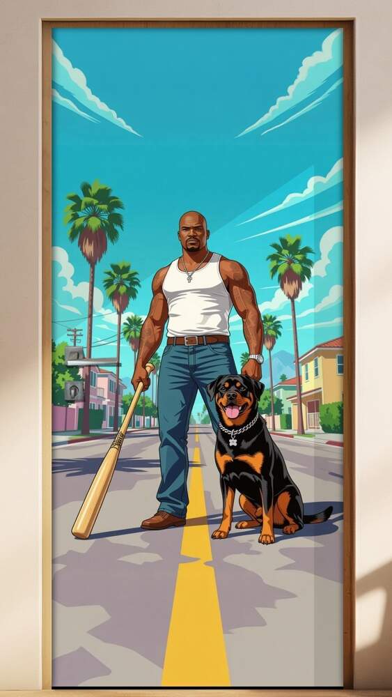 Adesivo de Porta Franklin GTA 5