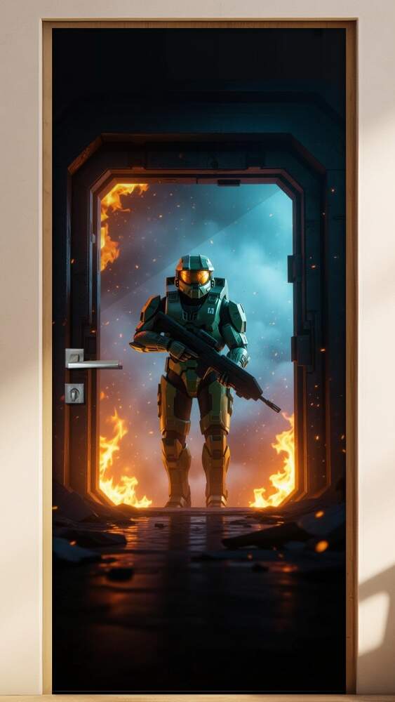 Adesivo de Porta Master Chief (Halo)