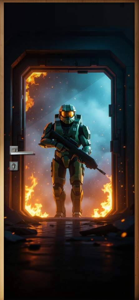Adesivo de Porta Master Chief (Halo)