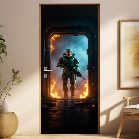 Adesivo de Porta Master Chief (Halo)