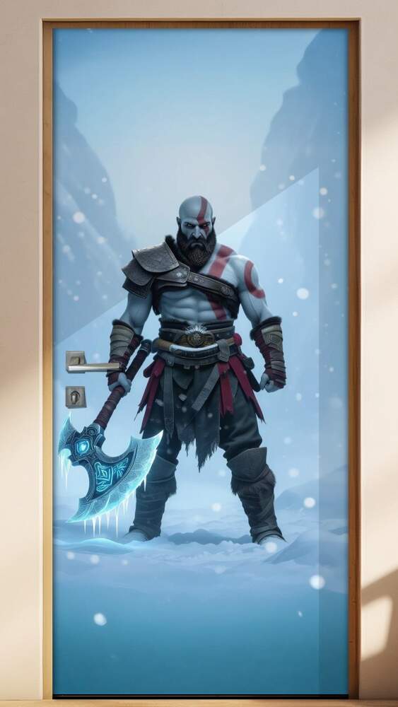 Adesivo de Porta Kratos (God Of War)