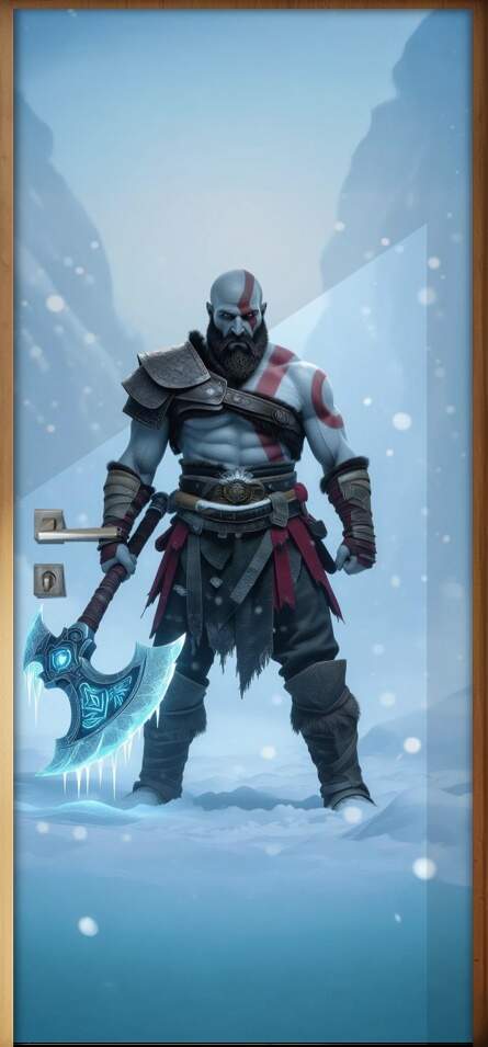 Adesivo de Porta Kratos (God Of War)