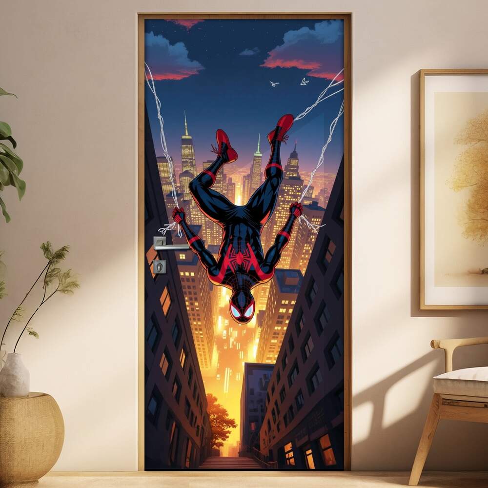 Adesivo de Porta Miles Morales Homem Aranha