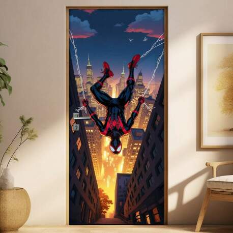 Adesivo de Porta Miles Morales Homem Aranha