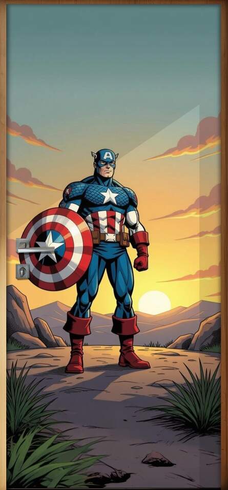 Adesivo de Porta Capit�o America