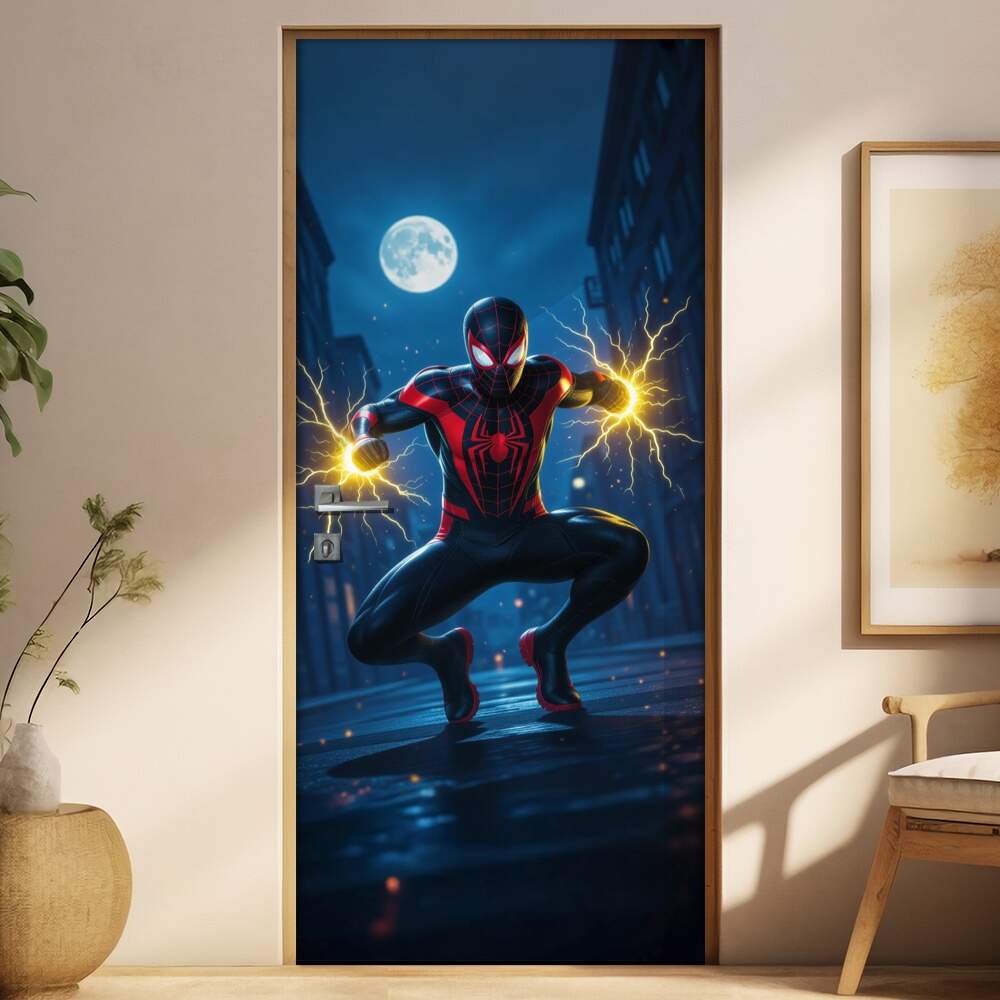 Adesivo de Porta Miles Morales Homem Aranha