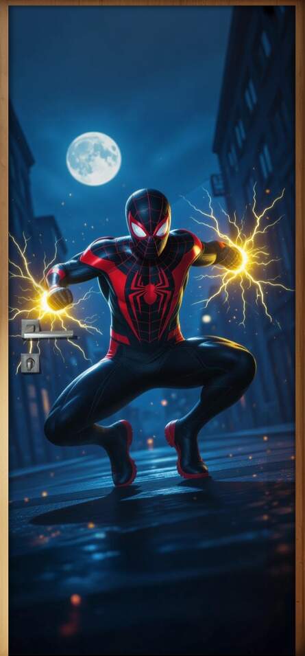 Adesivo de Porta Miles Morales Homem Aranha