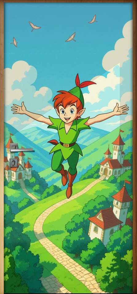 Adesivo de Porta Peter Pan