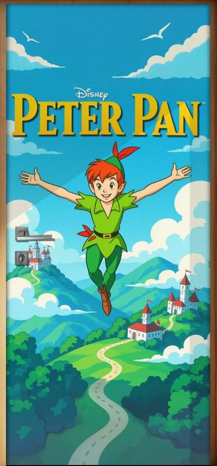 Adesivo de Porta Peter Pan