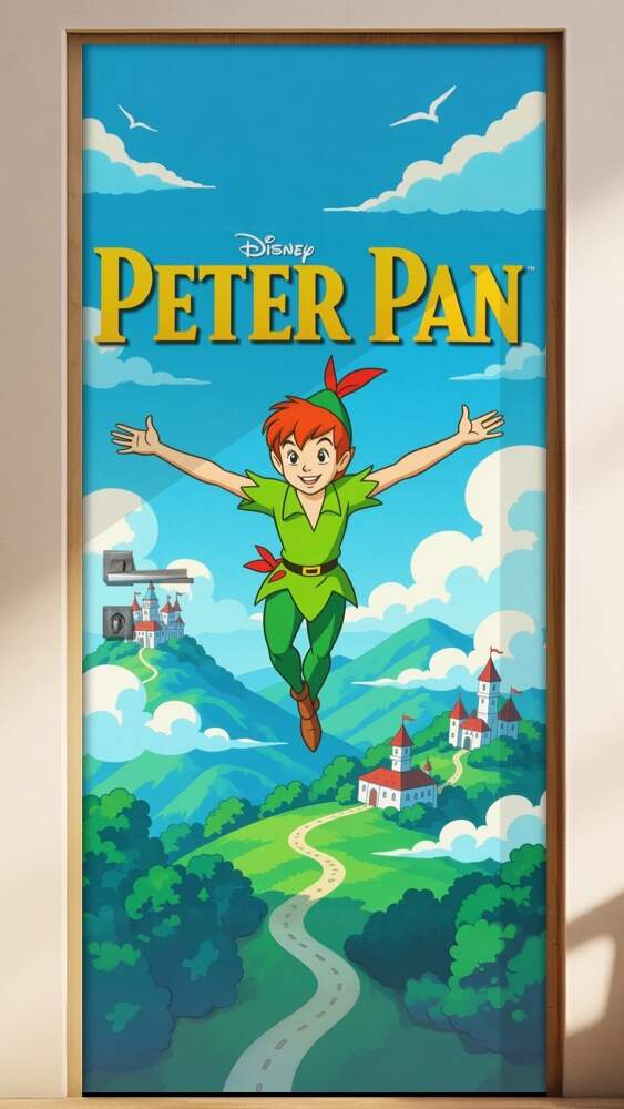 Adesivo de Porta Peter Pan