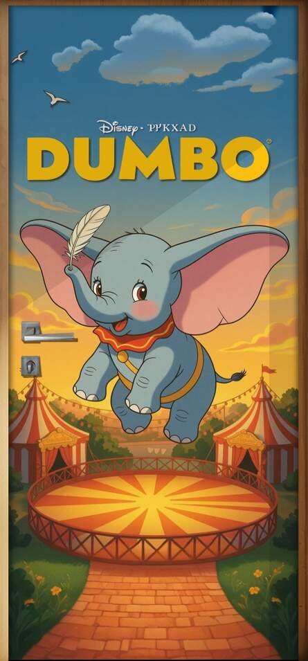 Adesivo de Porta Dumbo