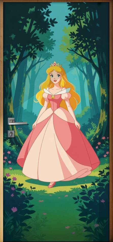 Adesivo de Porta Aurora ( Bela Adormecida)