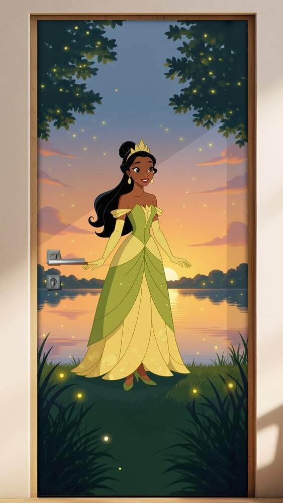 Adesivo de Porta A Princesa e o Sapo