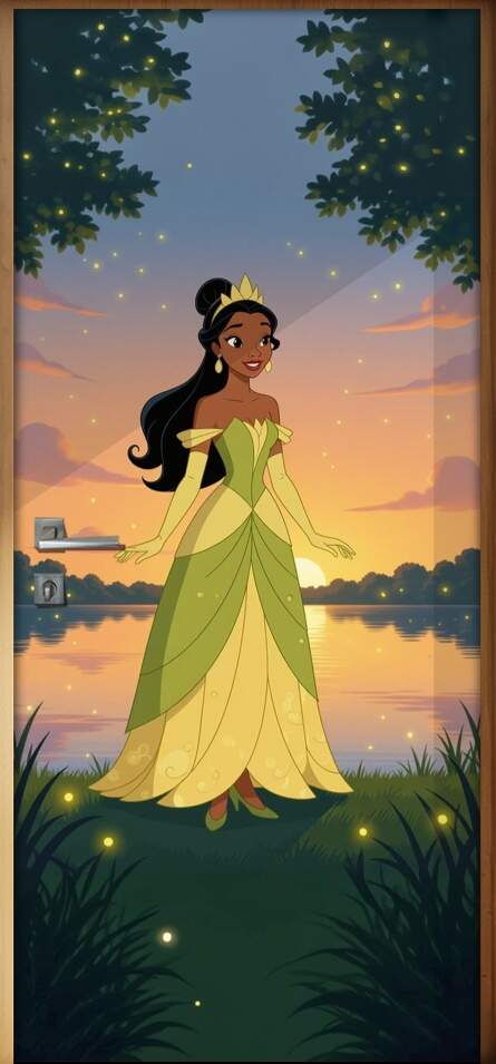 Adesivo de Porta A Princesa e o Sapo