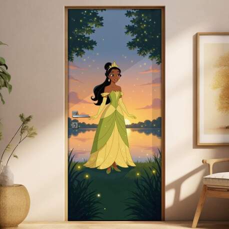 Adesivo de Porta A Princesa e o Sapo