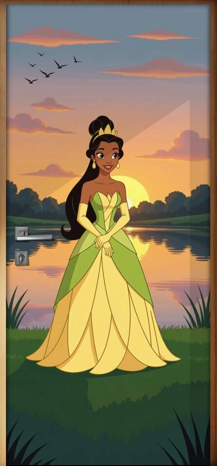 Adesivo de Porta A Princesa e o Sapo