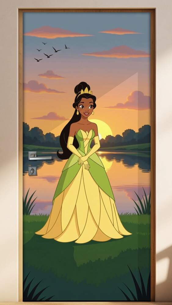 Adesivo de Porta A Princesa e o Sapo