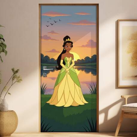 Adesivo de Porta A Princesa e o Sapo